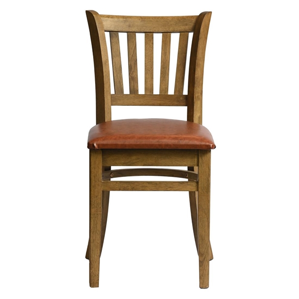 Manhattan Dining Chair in Weathered Oak with Bison Tan Seat (Pack 2) (B2B)