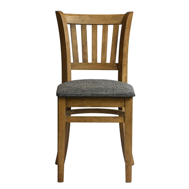 Manhattan Dining Chair in Weathered Oak with Shetland Smoke Seat(Pack 2)(B2B)