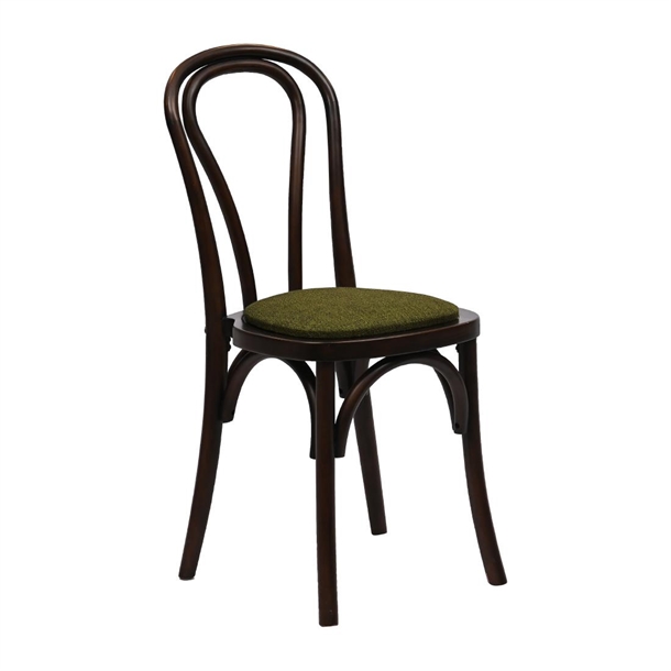 Hoop Back Dining Chair in Dark Walnut with Shetland Forest Seat (Pack 2)(B2B)