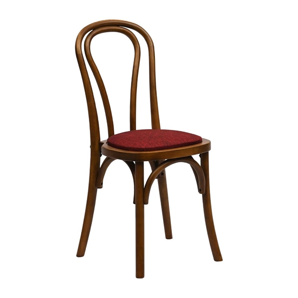 Hoop Back Dining Chair in Weathered Oak w/Shetland Scarlett Seat(Pack 2)(B2B)