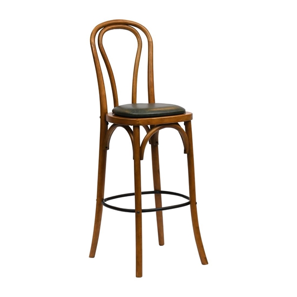Hoop Back Bar Chair in Weathered Oak with Bison Cedar Seat (Single) (Direct)