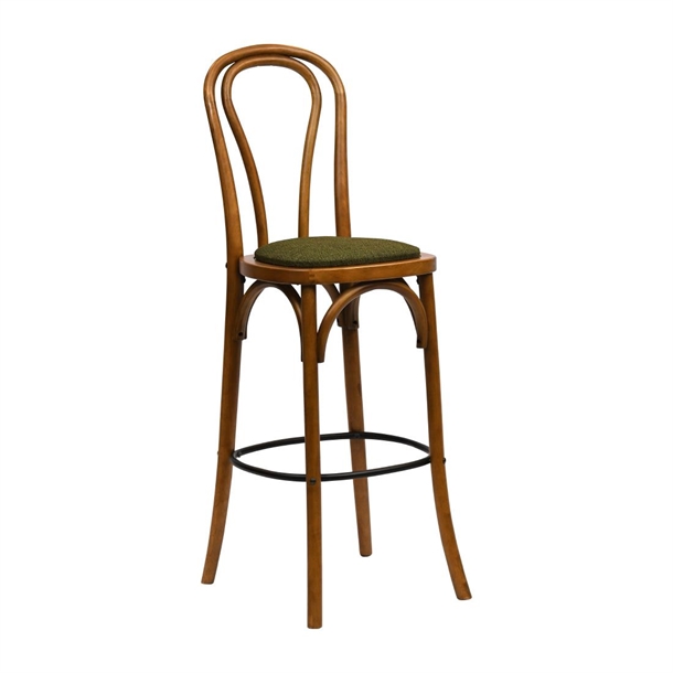 Hoop Back Bar Chair in Weathered Oak with Shetland Forest Seat (Single) (Direct)