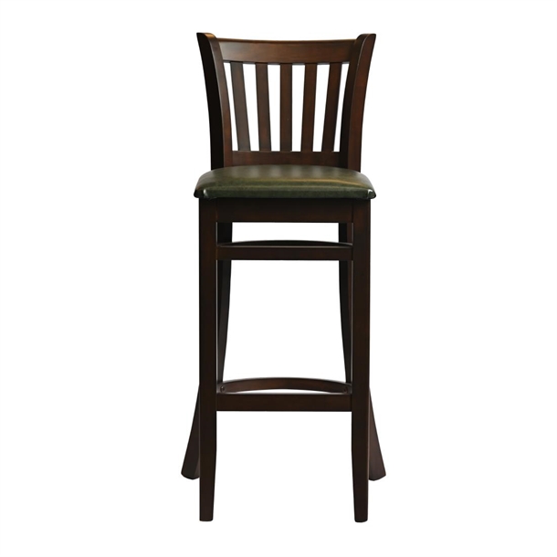 Manhattan Bar Chair in Dark Walnut with Bison Cedar Seat (Single) (Direct)