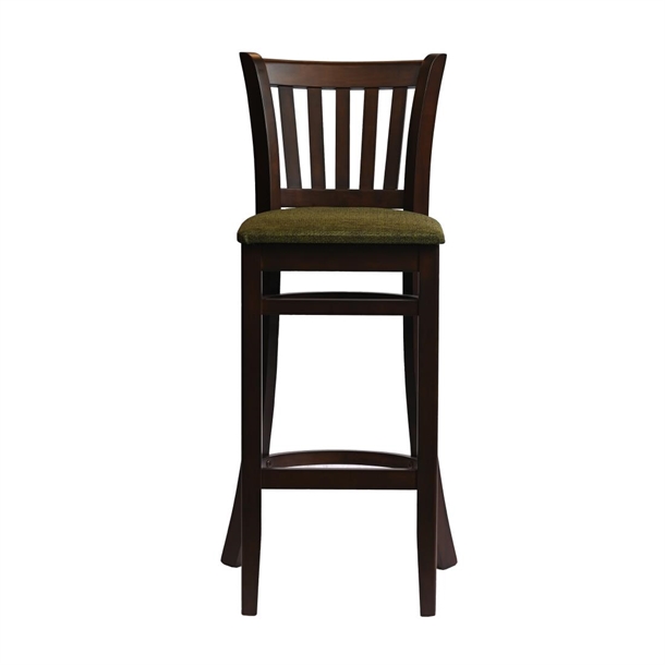 Manhattan Bar Chair in Dark Walnut with Shetland Forest Seat (Single) (Direct)