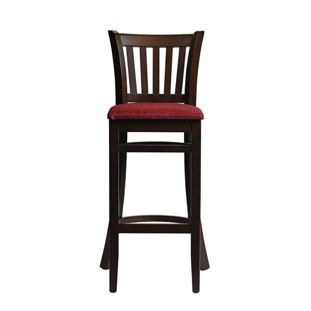 Manhattan Bar Chair in Dark Walnut with Shetland Scarlett Seat (Single) (B2B)