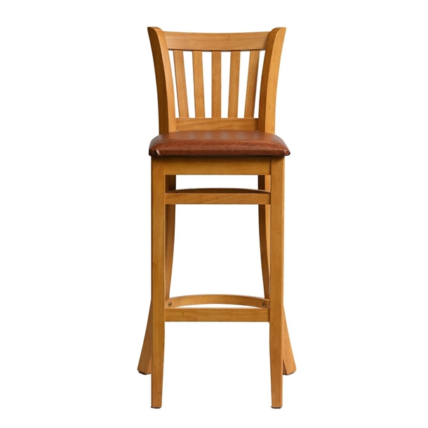 Manhattan Bar Chair in Soft Oak with Bison Tan Seat (Single) (B2B)