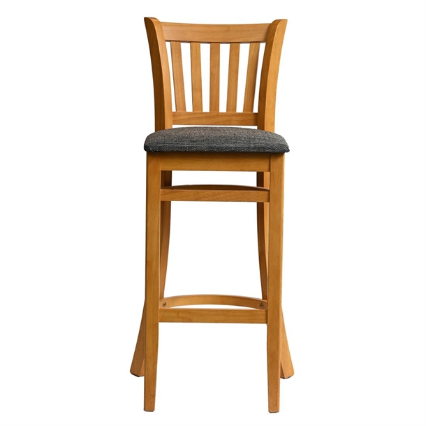 Manhattan Bar Chair in Soft Oak with Shetland Smoke Seat (Single) (B2B)