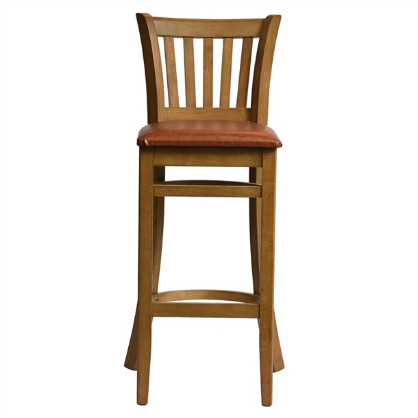 Manhattan Bar Chair in Weathered Oak with Bison Tan Seat (Single) (B2B)