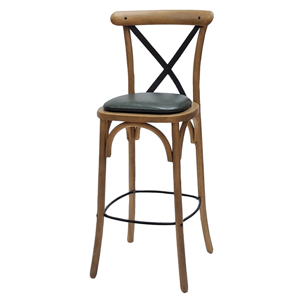 Bristol Bar Chair in Weathered Oak with Bison Cedar Seat (Single) (Direct)