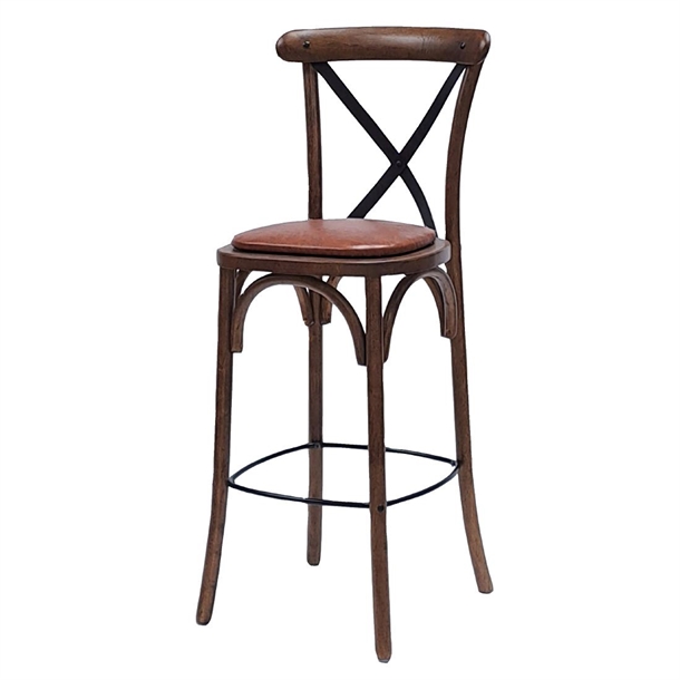 Bristol Bar Chair in Vintage with Bison Tan Seat (Single) (B2B)