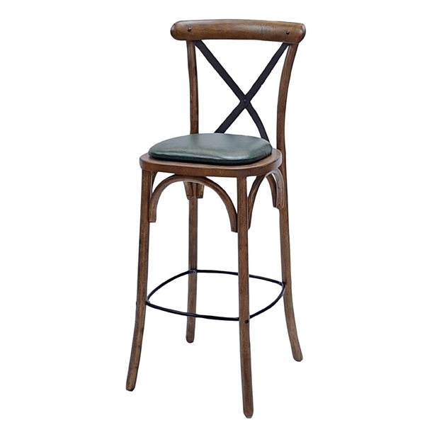 Bristol Bar Chair in Vintage with Bison Cedar Seat (Single) (Direct)