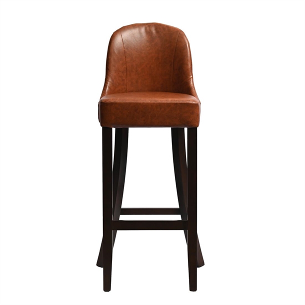 Kilsby Bar Chair in Dark Walnut with Bison Tan Seat (Single) (B2B)