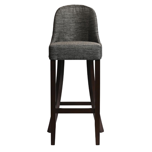 Kilsby Bar Chair in Dark Walnut with Shetland Smoke Seat (Single) (B2B)