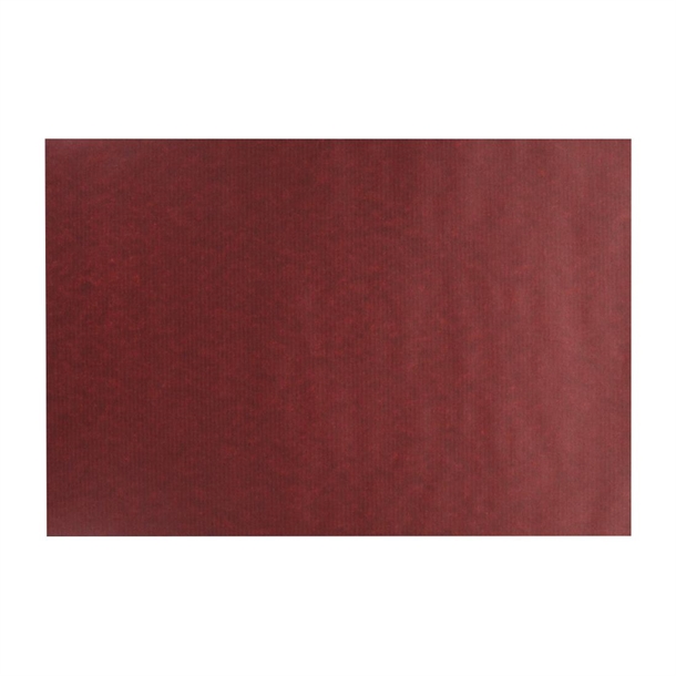 Europochette Kraft Burgundy Recycled Paper Tablemat - 30x43cm (Pack 250)
