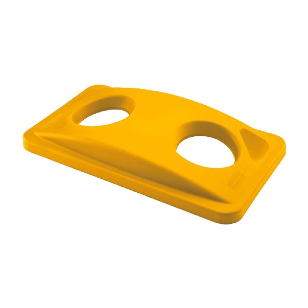 Rubbermaid Slim Jim Cans/Bottles Recycling Lid Yellow
