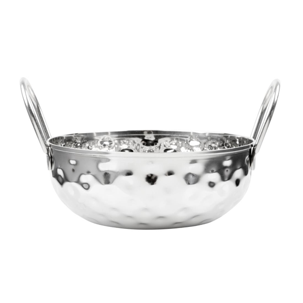 Olympia Table Presentation Hammered Kadai Dish Stainless Steel - 150mm