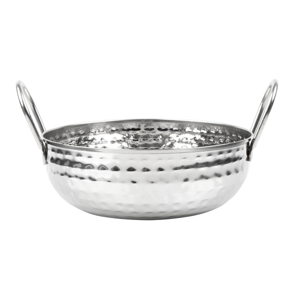 Olympia Table Presentation Hammered Kadai Dish Stainless Steel - 200mm