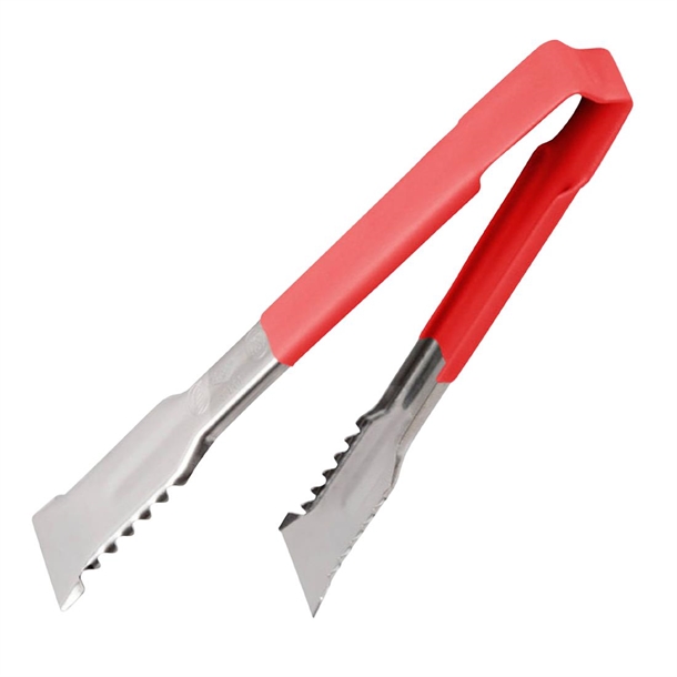 Vollrath Versagrip Tong Flat Red - 9 1/2''
