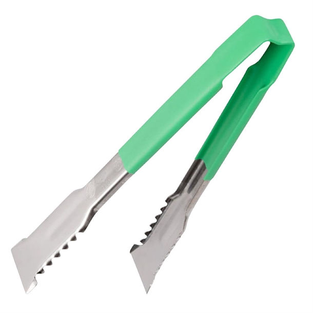 Vollrath Versagrip Tong Flat Green - 9 1/2''