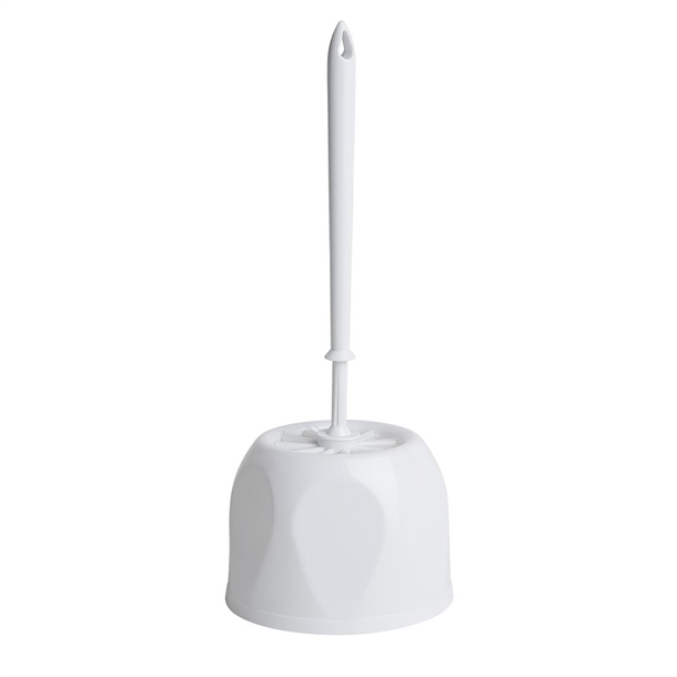 Nisbets Essentials Round Toilet Brush & Holdery White