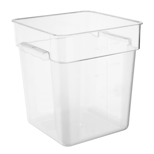 Hygiplas Polycarbonate Square Storage Container - 15Ltr