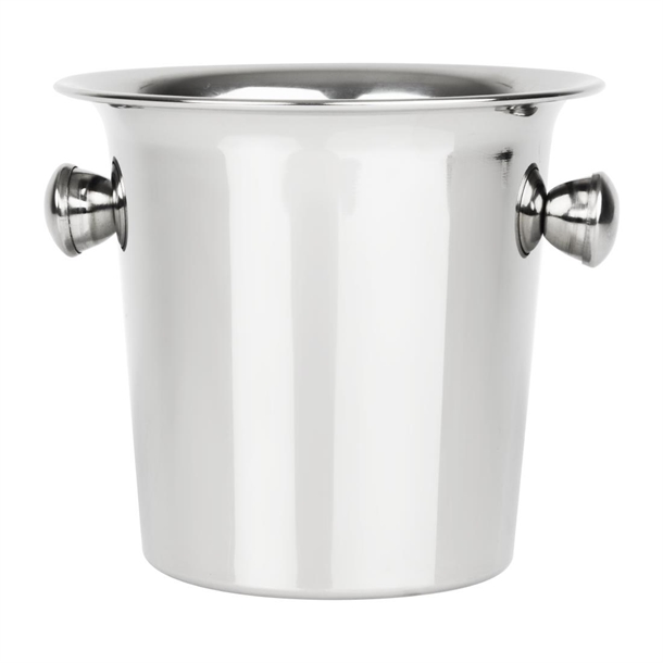 Olympia Mini Fluted Ice Bucket Stainless Steel -130x130mm