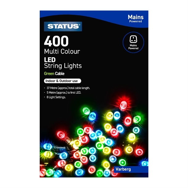 Status Varberg 400 Multi Coloured LED Indoor/Outdoor Mains Powered String lights