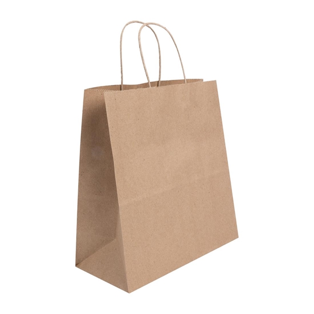 Fiesta Recycelbare Papiertüte mit Drehgriff Braun - Mittel (250 Stück)