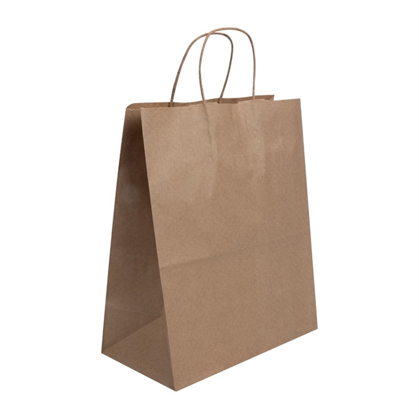 Fiesta Recyclable Twist Handle Paper Bag Brown - Large (Pack 250)