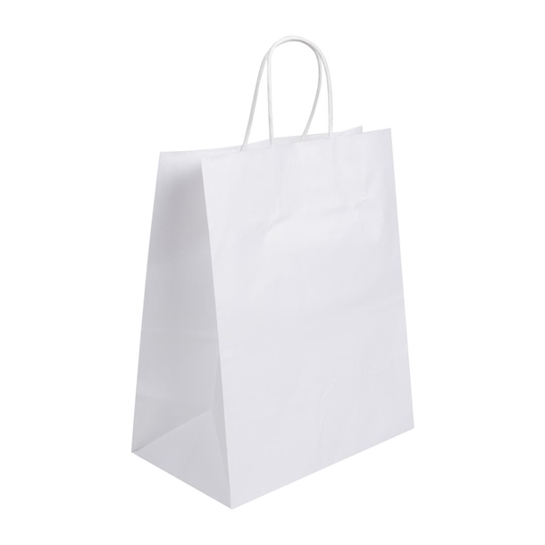 Fiesta Recyclable Twist Handle Paper Bag White - Large (Pack 250)