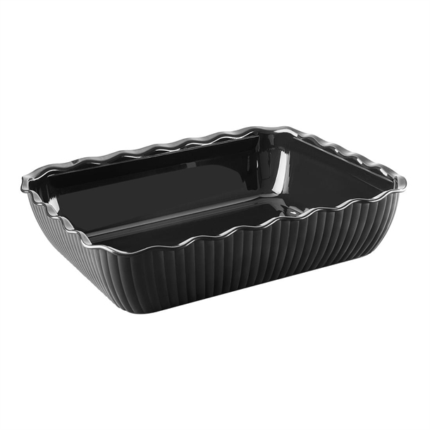 Olympia Kristallon Large Salad Crock Black SAN - 4.25Ltr 143.7fl oz