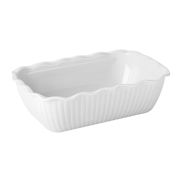 Olympia Kristallon Medium Salad Crock White SAN - 2Ltr 67.6fl oz