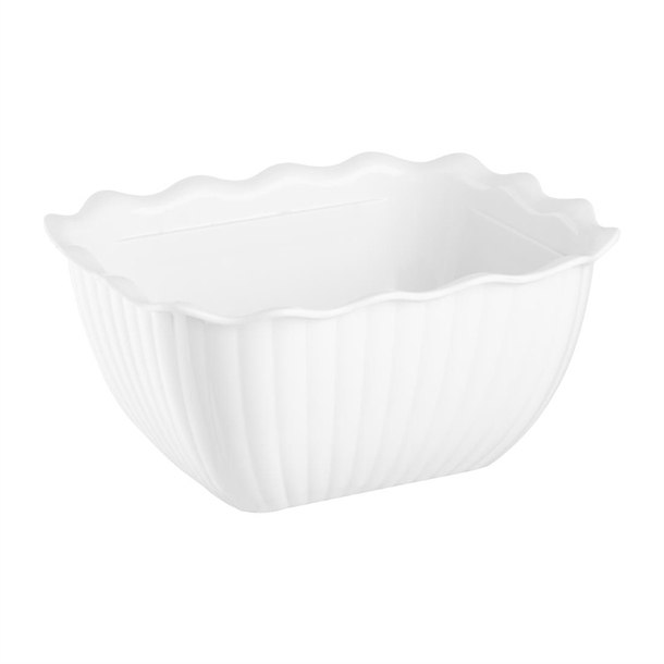 Olympia Kristallon Small Salad Crock White SAN - 0.75Ltr 25.3fl oz