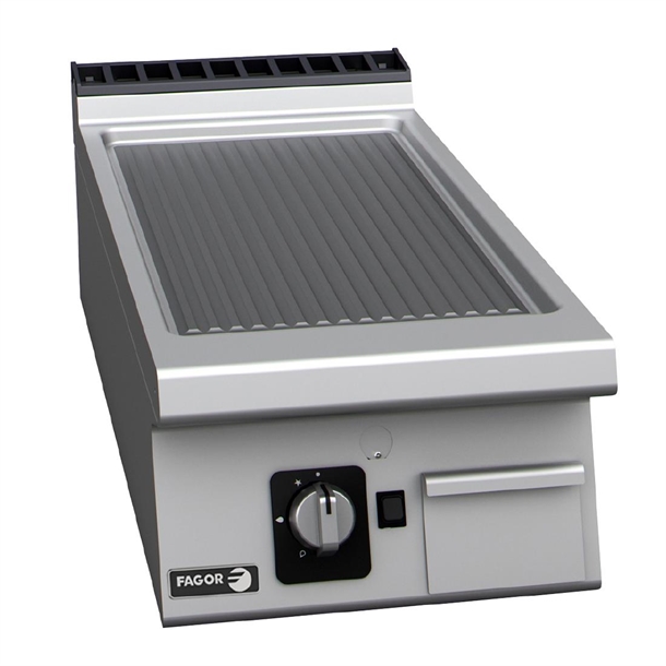 Fagor 900 Series Natural Gas Fry-top Ribbed Plate Counter Top (Direct)