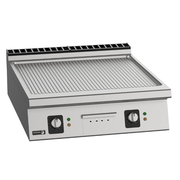 Fagor 900 Series Elec 3 Phase Frytop Countertop Half Smooth/Ribbed Plate(Direct)