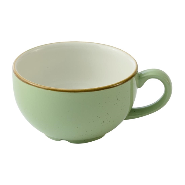 Churchill Stonecast Sage Green Cafe Cappuccino Cup - 336ml (Pack 12) (Direct)