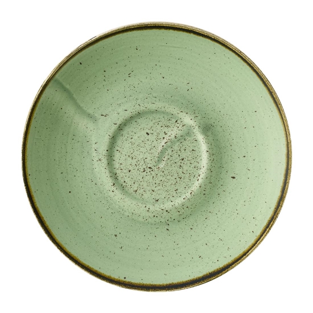 Churchill Stonecast Sage Green Cafe Cappuccino Saucer - 158mm (Pack 12) (B2B)