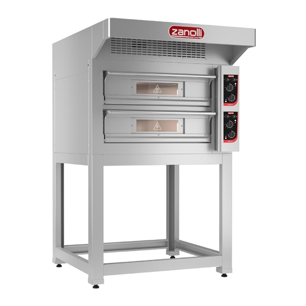 Zanolli EP70 4/MC Double Deck Electric Pizza Oven with St & (Direct)