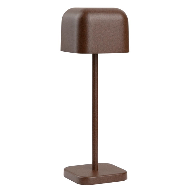 Olympia Lucca Tischleuchte Quadratkuppel Kastanie 200mm