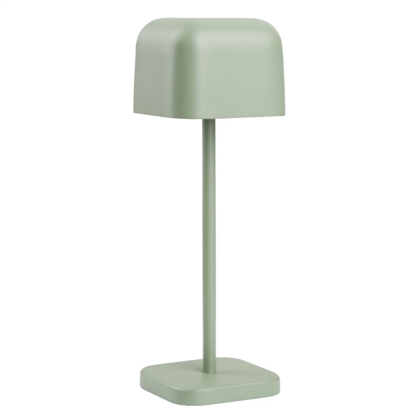 Olympia Lucca Tischlampe Quadratkuppel Salbei 200mm