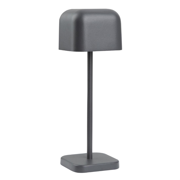 Olympia Lucca Table Lamp Squared Dome Grey - 200mm