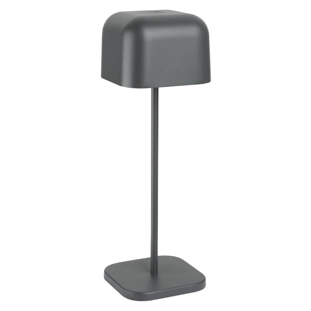 Olympia Lucca Tischlampe Quadratische Kuppel Grau 300mm