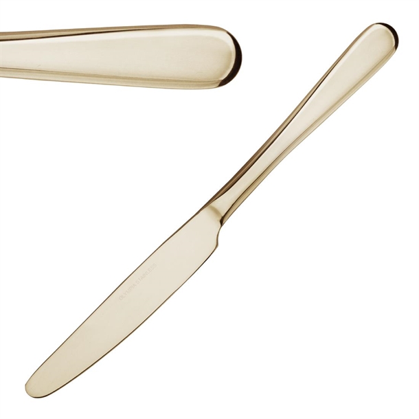 Olympia Buckingham Champagne Gold Table Knife (Box 12)