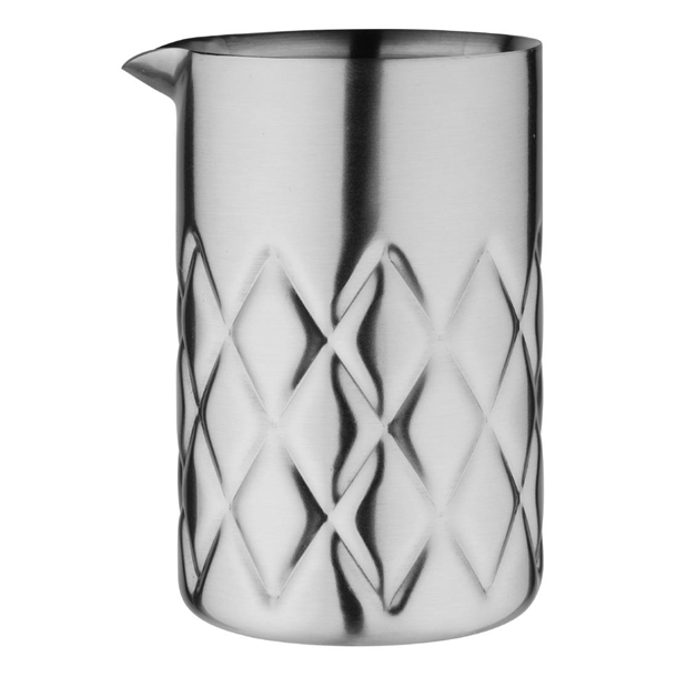 Olympia Double Wall Mixing Glass Stainless Steel - 139x86mm