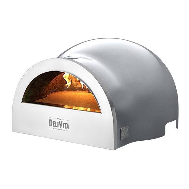 DeliVita Wood Fire Pizza Oven - Hale Grey