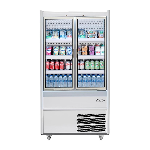 Williams Slimline Gem Multideck White w/Hinged Front Door R100-WCD-HFD (B2B)