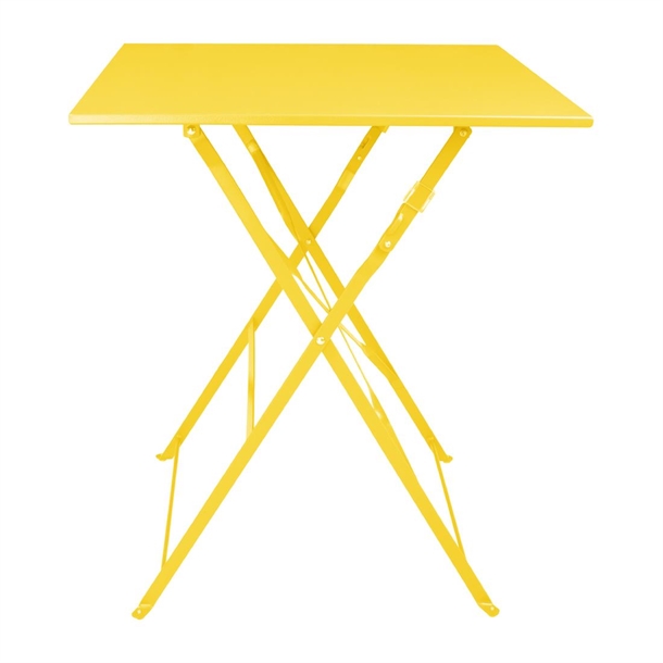Bolero Perth Pavement Style Square Table Mellow Yellow - 600mm