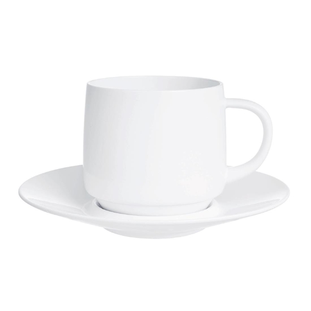 Arcoroc Intensity White Baril Saucer - 120mm (Pack 24) (B2B)