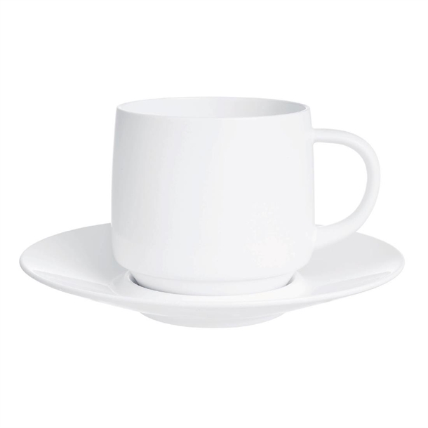 Arcoroc Intensity White Baril Saucer - 140mm (Pack 24) (B2B)