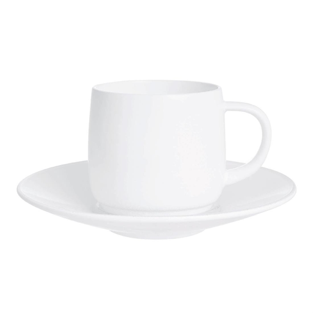 Arcoroc Intensity White Baril Saucer - 154mm (Pack 24) (B2B)